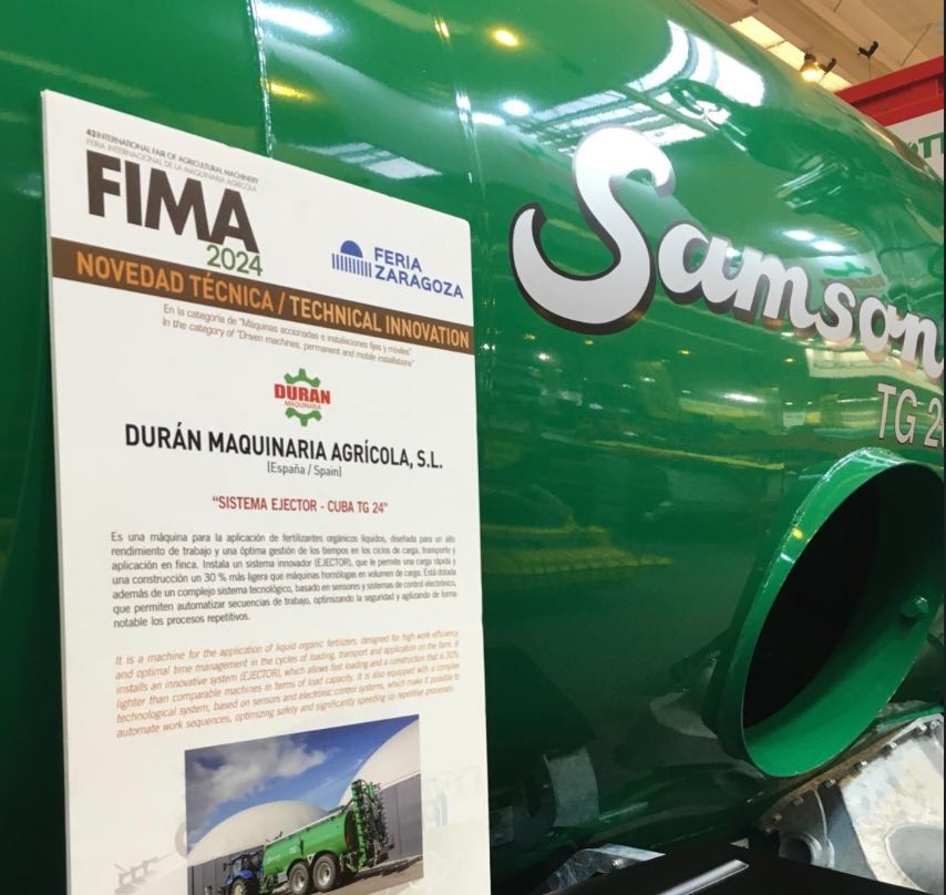 Duran Maquinaria Agricola gana medalla de plata por su innovador