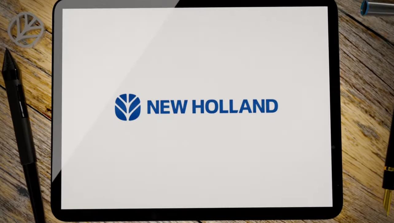 Nueva presentacion de la evolucion del logotipo de New Holland